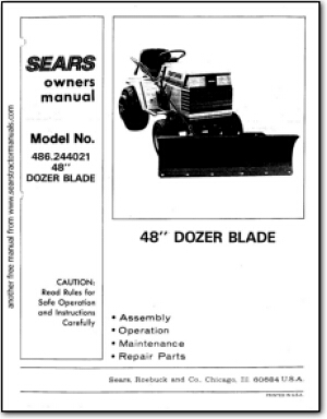 Craftsman Tractor Attachment Manuals