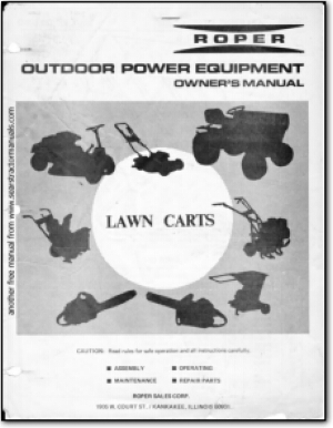 Roper Tractor Attachment Manuals